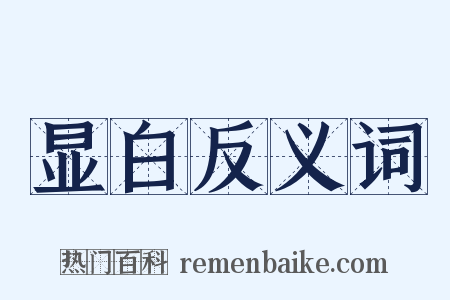 显白反义词是什么意思的图片